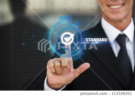 Standard quality control collage concept 113589201