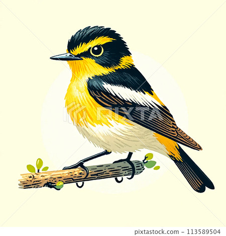 棲息在樹枝上的捕蠅器（AI 生成的圖像） 113589504