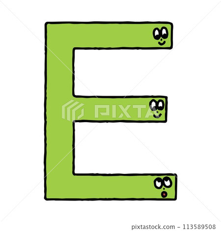 可愛的彩色字母 E 可愛的彩色字母 E 113589508