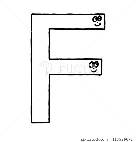 可愛的簡單字母 F 113589672