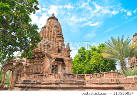 Front view inside of Mandore Gardens with amazing cenotaphs, ruins and temples Front view inside of Mandore Gardens with amazing cenotaphs, ruins and temples 113590034