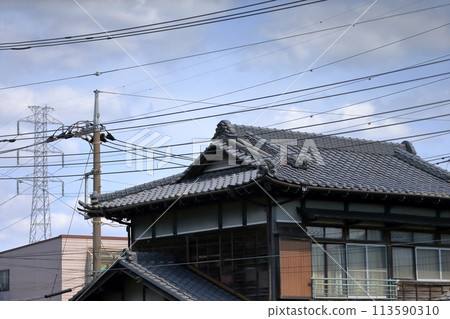 Image of a wooden Japanese house Image of a wooden Japanese house 113590310