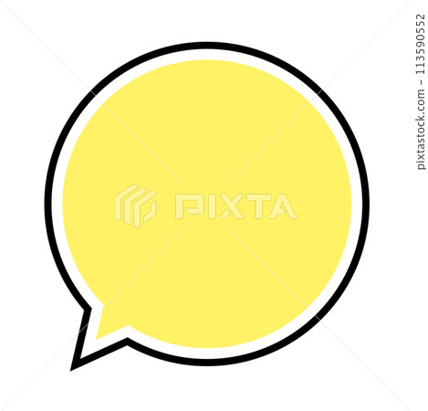 Speech bubble simple frame illustration vector material 113590552