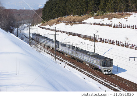 千歲線 上野幌～北廣島 JR 北海道 785 系 NE-501 編組（札幌）超級神威機場 113591020
