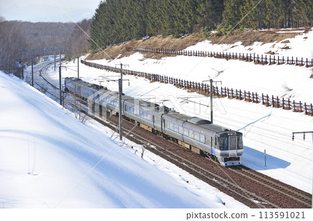 千歲線 上野幌-北廣島 JR 北海道 785 系 NE-1 編組（札幌）超級神威機場 113591021