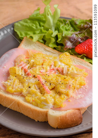 早安圖片火腿蛋吐司 113591099