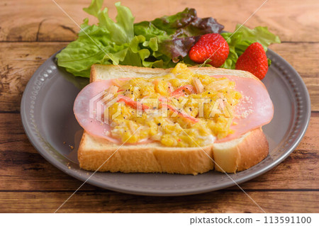 早安圖片火腿蛋吐司 早安圖片火腿蛋吐司 113591100