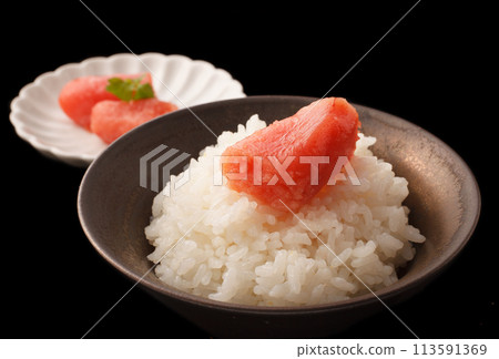 Spicy cod roe white rice Spicy cod roe white rice 113591369