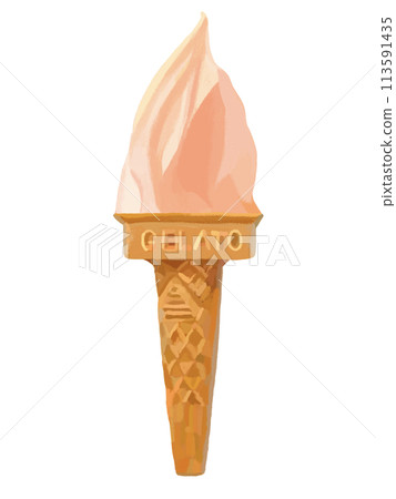 Strawberry gelato (triangular cone) Strawberry gelato (triangular cone) 113591435