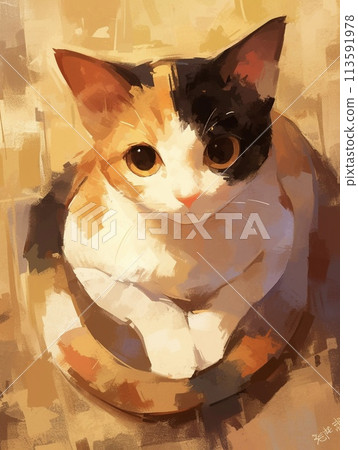 Adorable cat portrait Adorable cat portrait 113591978