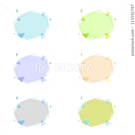 Pastel toned polygonal frame 113592787
