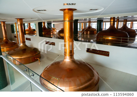 Brewery brewhouse interior.  113594860