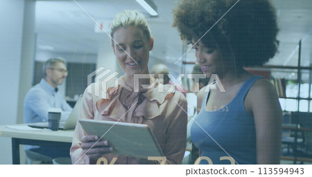 Diverse businesswomen working in office 113594943