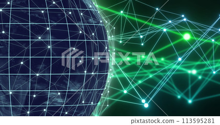 Image of globe with network of connections 113595281