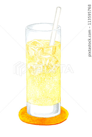 薑汁汽水飲料手繪水彩插畫素材 薑汁汽水飲料手繪水彩插畫素材 113595768