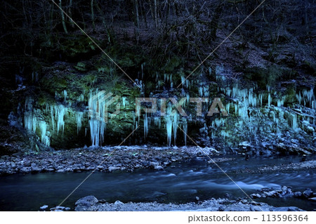 Illumination of the Misotsuchi Icicles in the Otaki area of Chichibu City Illumination of the Misotsuchi Icicles in the Otaki area of Chichibu City 113596364