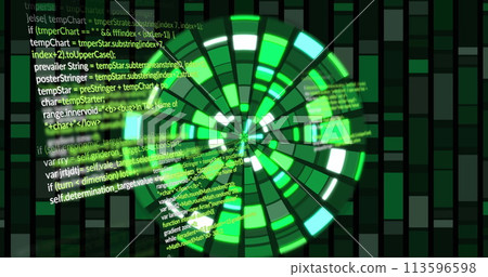 Image of globe made of lights rotating over digital screen Image of globe made of lights rotating over digital screen 113596598