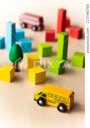 Building blocks and bus Building blocks and bus 113596760