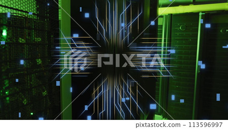 A vibrant display of data center network activity, with copy space A vibrant display of data center network activity, with copy space 113596997