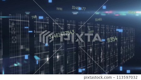 Image of data processing over numbers over computer servers Image of data processing over numbers over computer servers 113597032