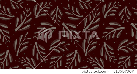 Stylish botanical pattern 113597307