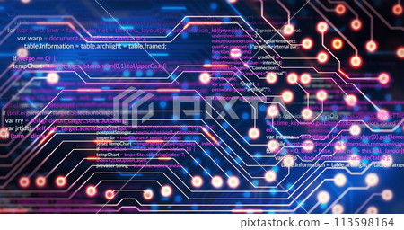 Image of data processing over dark background 113598164