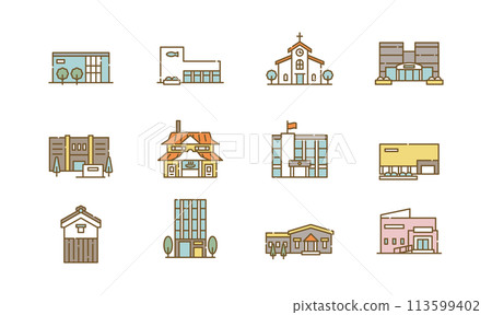 building, buildings, icon 113599402