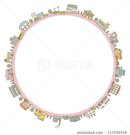 City frame border background - Stock Illustration [113599548] - PIXTA