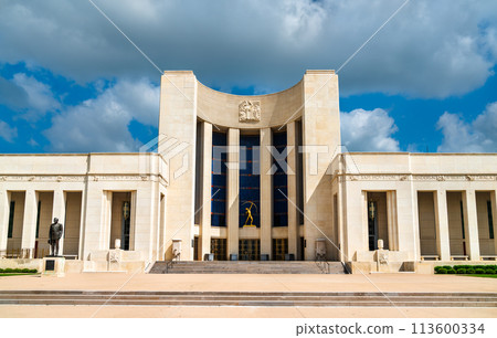 Hall of State in Fair Park built for the Texas Centennial Exposition in Dallas, United States Hall of State in Fair Park built for the Texas Centennial Exposition in Dallas, United States 113600334