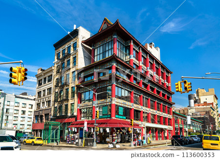 Architecture of Chinatown in Lower Manhattan - New York City, United States Architecture of Chinatown in Lower Manhattan - New York City, United States 113600353