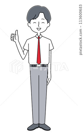 男學生插畫（夏裝/領帶） 113600683