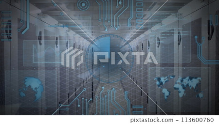 Image of scope scanning and data processing over computer servers 113600760