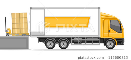 Vector illustration of Loading Truck Vector illustration of Loading Truck 113600813