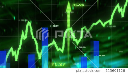 Image of data processing over black background 113601126