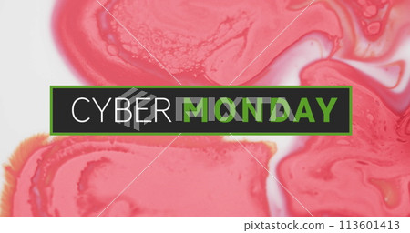 Image of cyber monday text over orange liquid on white background Image of cyber monday text over orange liquid on white background 113601413