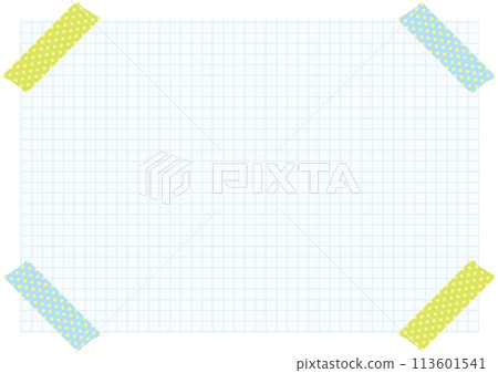 Light blue graph paper and masking tape memo background, size ratio 3:4 Light blue graph paper and masking tape memo background, size ratio 3:4 113601541