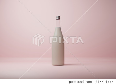 Sake No Label Mockup 3D Rendering 113601557