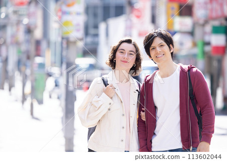 Inbound: Foreigners strolling around the streets of Tokyo Inbound: Foreigners strolling around the streets of Tokyo 113602044