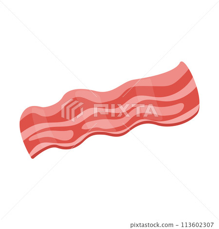 Meat food ingredient bacon cartoon vector isolated illustration Meat food ingredient bacon cartoon vector isolated illustration 113602307