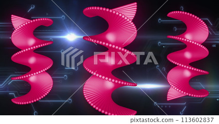 Image of medical data processing over dark background 113602837