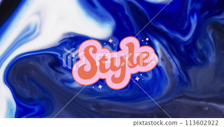 Image of style text on liquid background Image of style text on liquid background 113602922