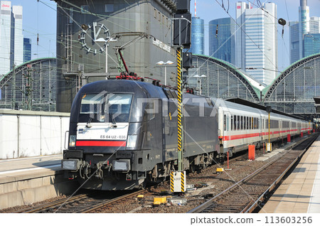 German Railways DB Frankfurt Central Station ES-64-U2-036 German Railways DB Frankfurt Central Station ES-64-U2-036 113603256