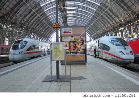 German Railways DB Frankfurt Central Station ICE 113603281