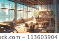 Terrace with table and chairs 113603904