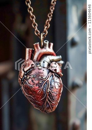 Heart with chain around it Heart with chain around it 113604646