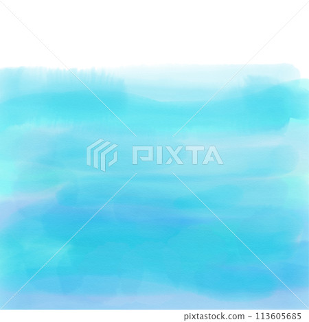 水彩畫的淺藍色水彩背景材料 113605685