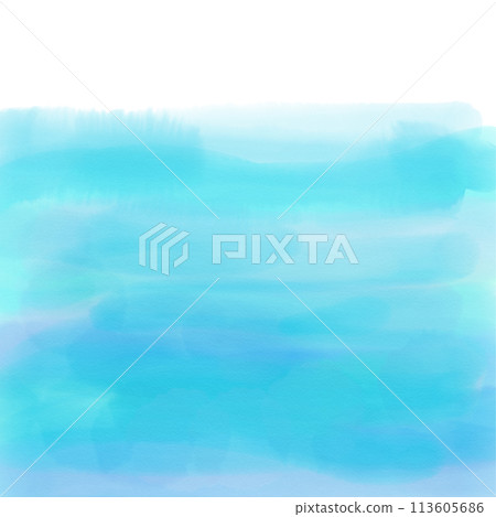 水彩畫的淺藍色水彩背景材料 113605686