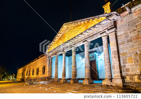 Hospicio Cabañas, UNESCO world heritage in Guadalajara, Mexico at night 113605722