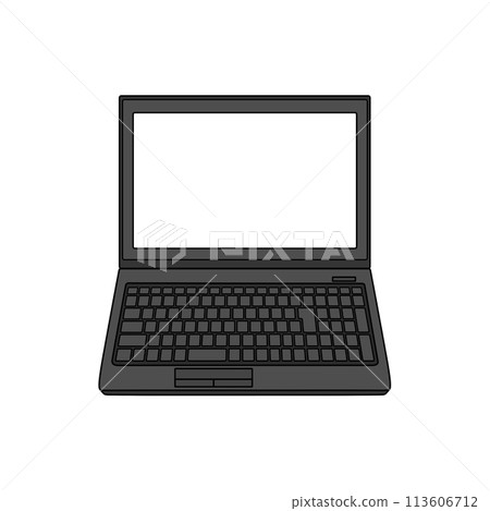 Black laptop (white screen) 113606712