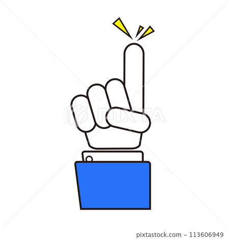 The hand of a businessman pointing 113606949